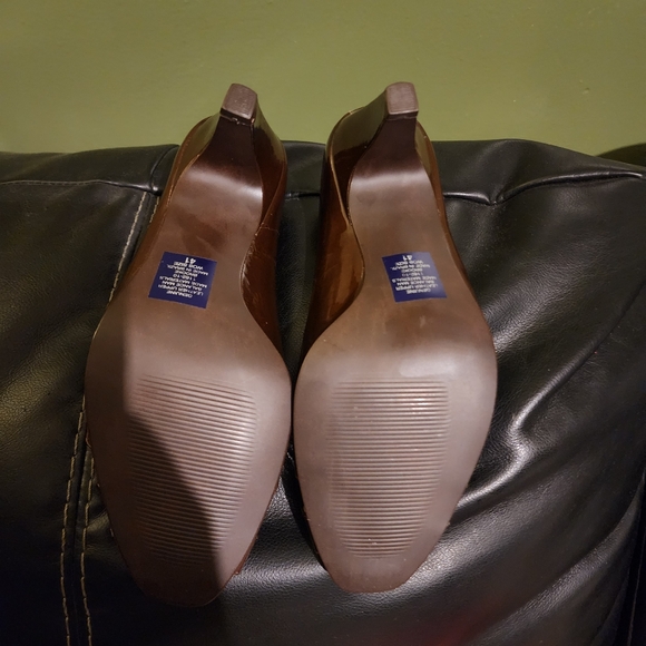 Chocolate Brown with Orange Detail Mariana By Golc Heels - Picture 4 of 9